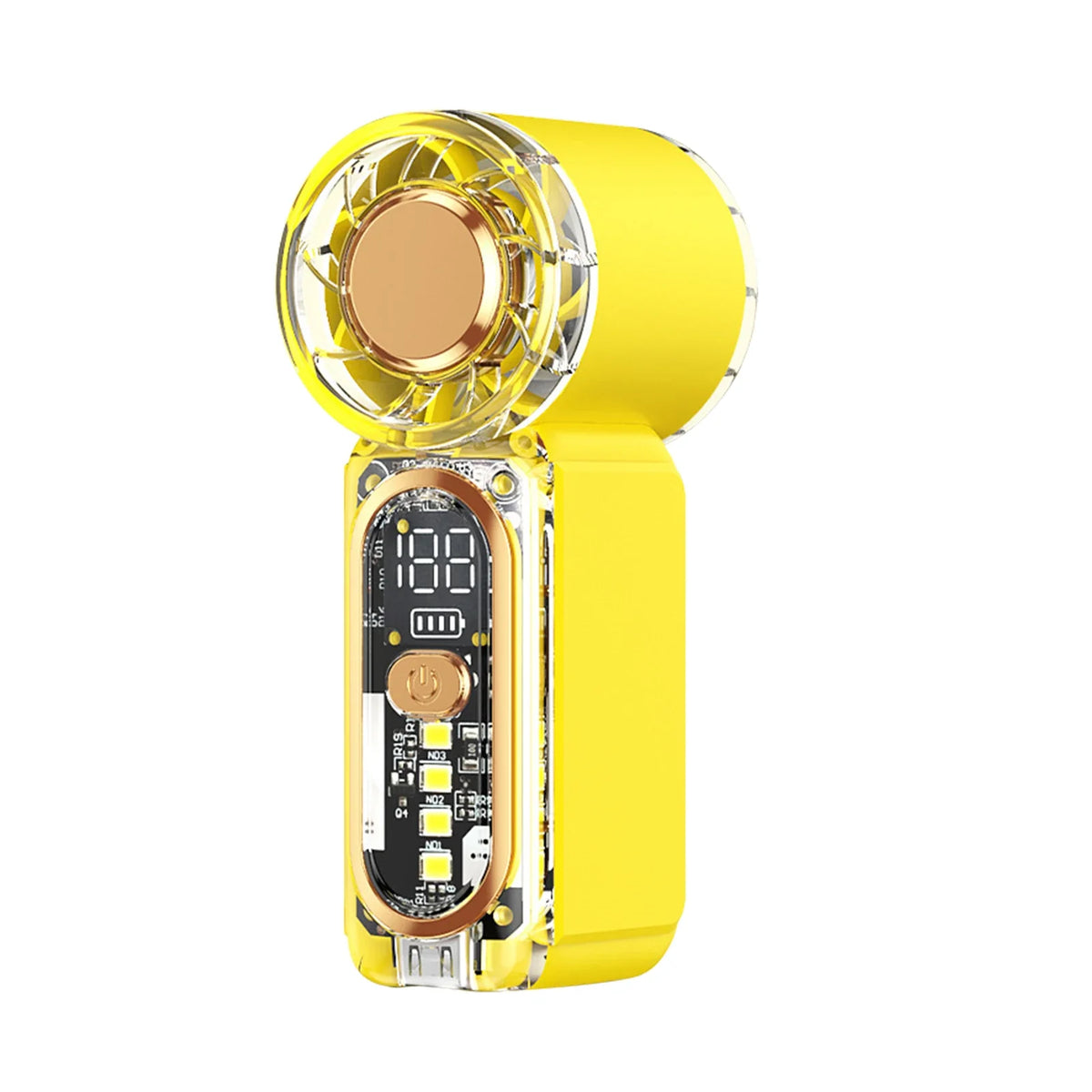 Personal Mini Air Cannon Fan SOS Flashing Light Ice Feeling Handheld