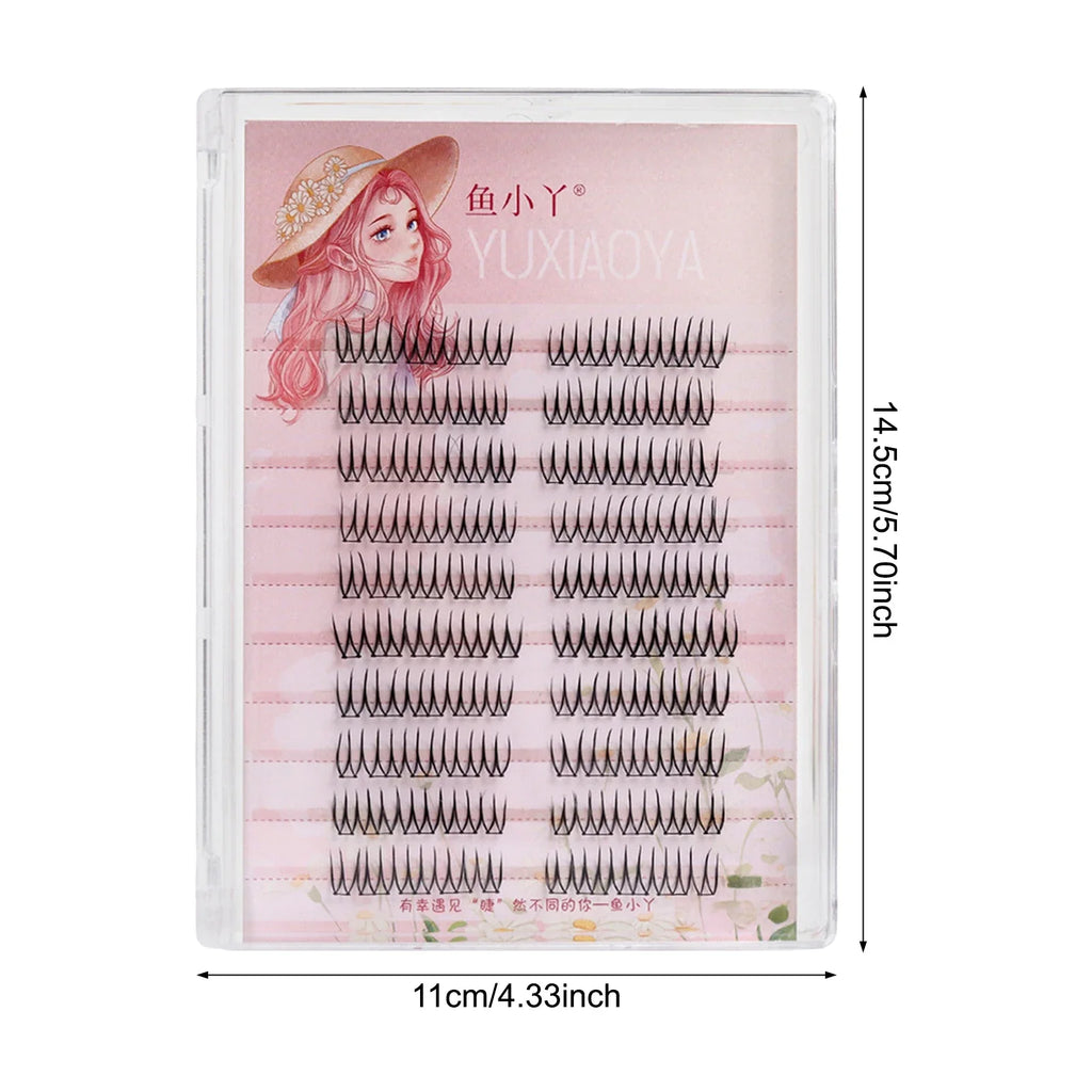 C Curl 8–12mm Wispy DIY Eyelash Clusters | Black Stem