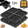 Square Waffle Maker Mold Air Fryer Non-stick Baking Tray Compatible
