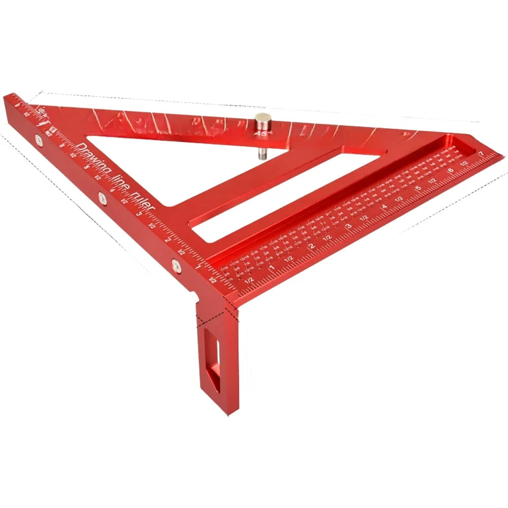 Multi-Angle Aluminum Woodworking Square Triangle Ruler Tool