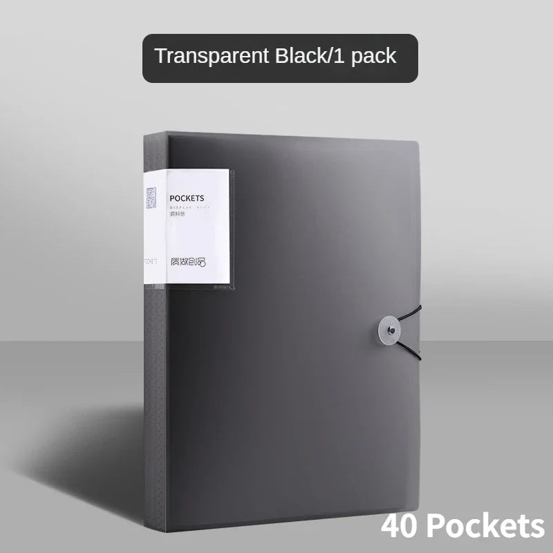 A4 Transparent Folder Document Large Capacity Dustproof Waterproof