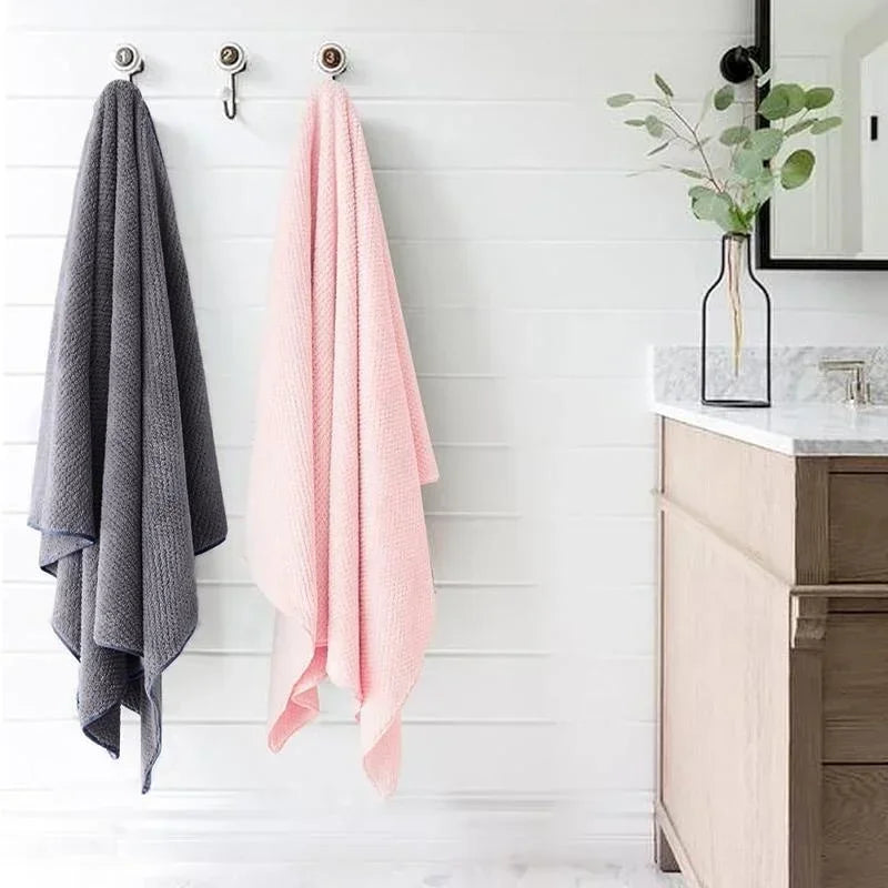 Microfiber Quick-Dry Hair Towel Wrap Cap with Elastic Band