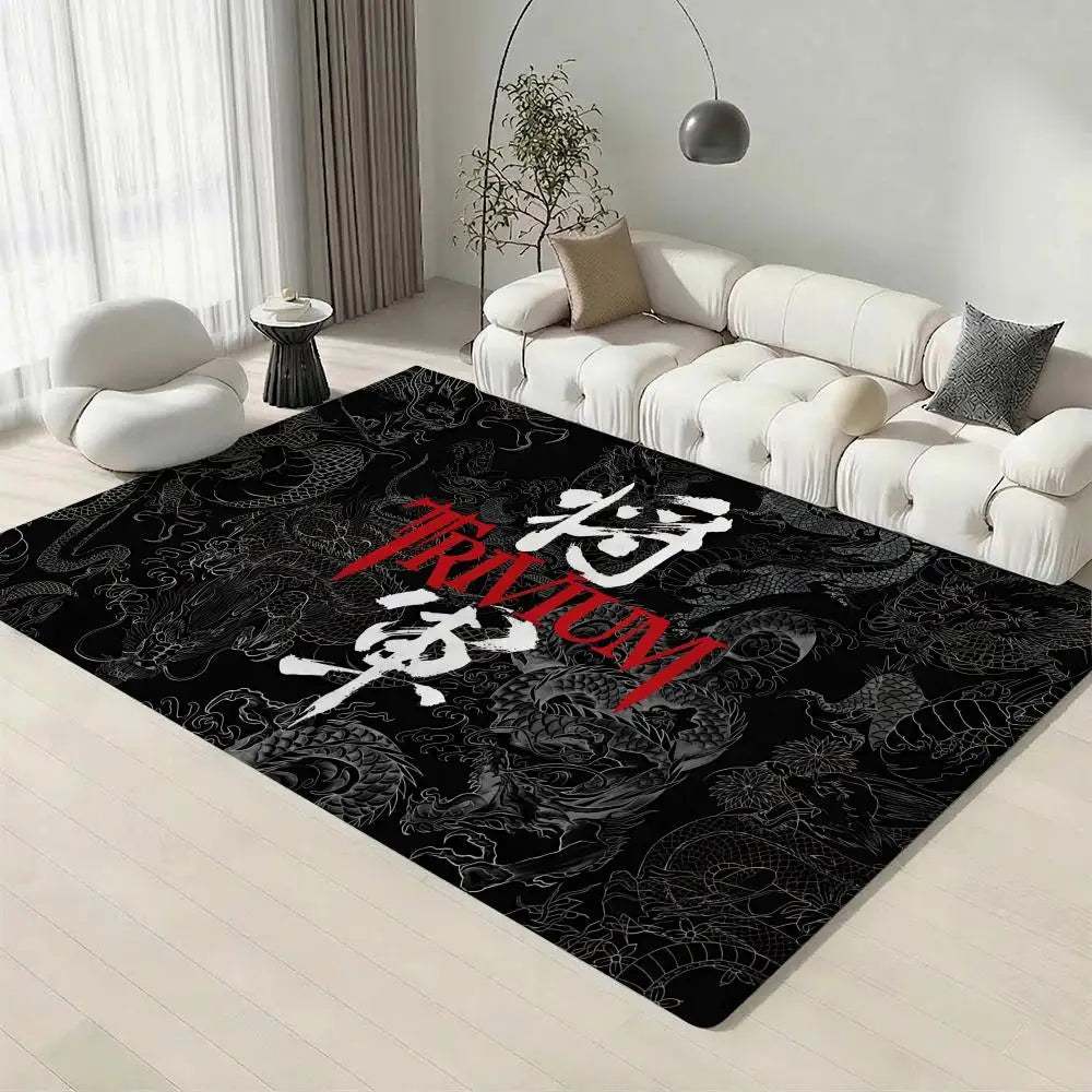 Trivium Band Flannel Floor Mat – Non-Slip Soft Indoor Rug
