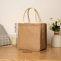 Linen Tote Bag Large Capacity Jute Imitation Shopping Travel Organizer