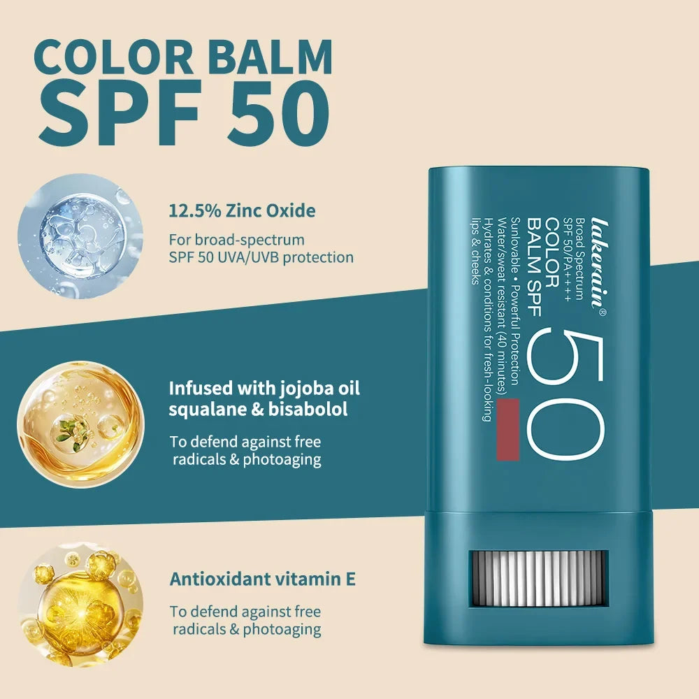 Color Balm SPF 50 Lip & Cheek Tint – 8 Shades Buildable Blush