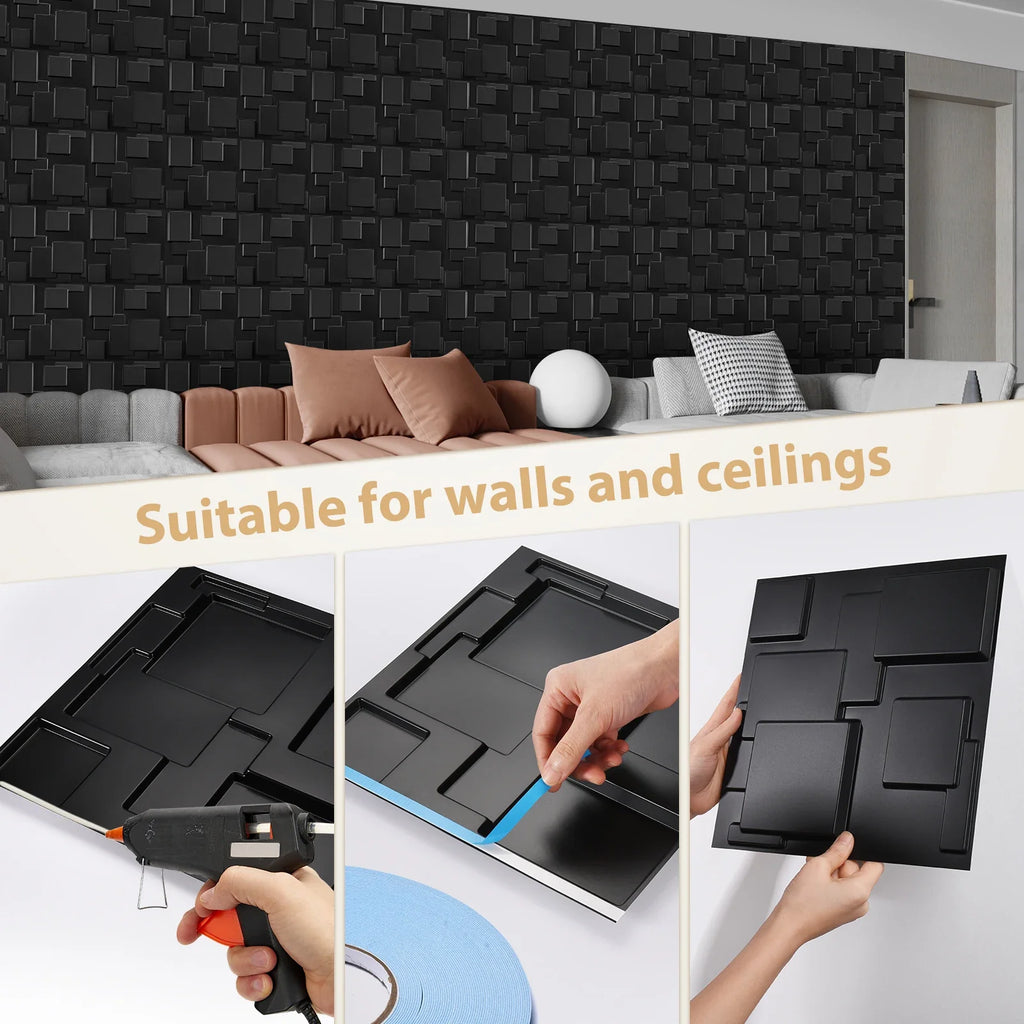 20 3D Pvc Wall Panels Indoor Decoration Living Room Hall Bedroom