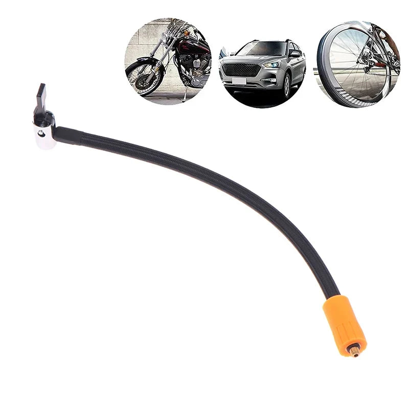 30CM Tire Inflation Hose Adapter M6 Locking Air Chuck