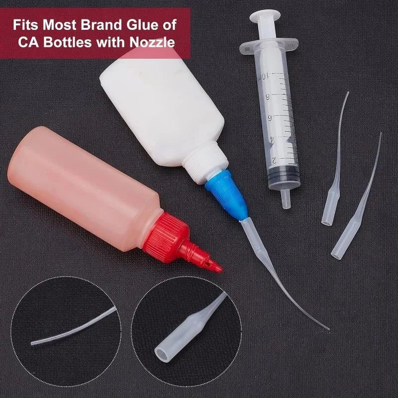 100pcs CA Glue Micro Tips – Precision Plastic Applicator Extensions