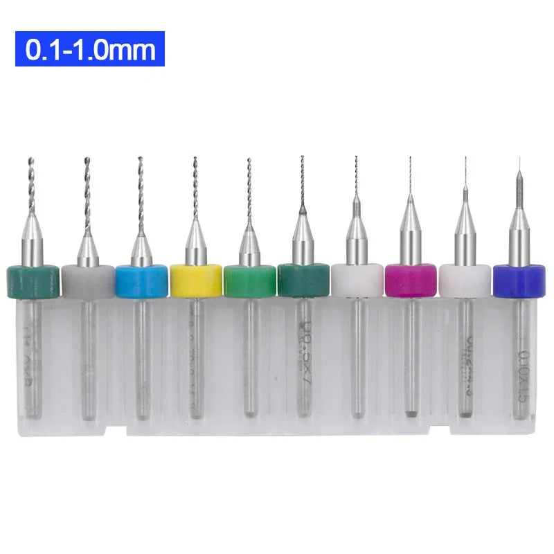 10-Pc Carbide Micro Drill Bits Set for PCB Circuit Boards