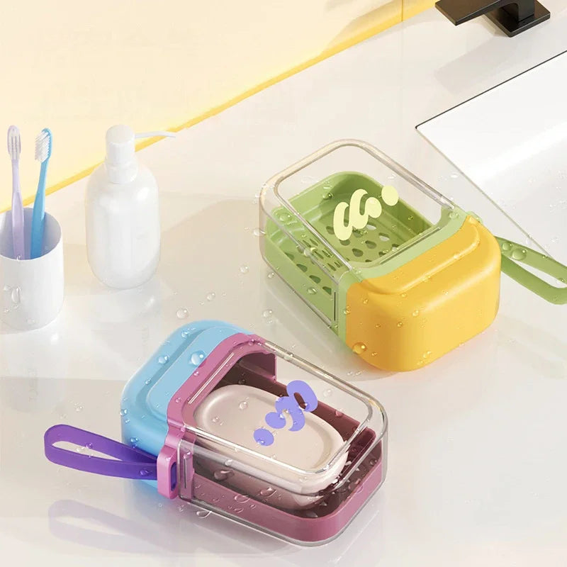 Portable Travel Soap Box – Sealed Double-Layer Draining Case