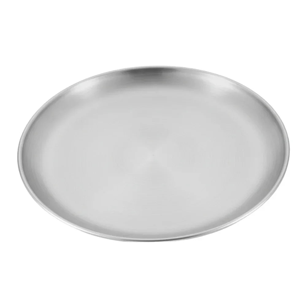Stainless Steel BBQ Plates | Korean Grill Picnic Camping Dish
