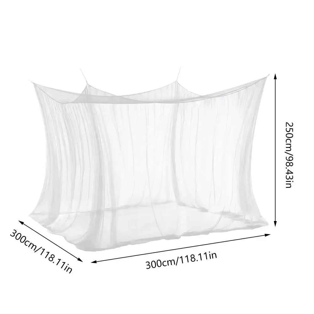 Four-Door Square Canopy Mosquito Net – Bed, Patio & Camping