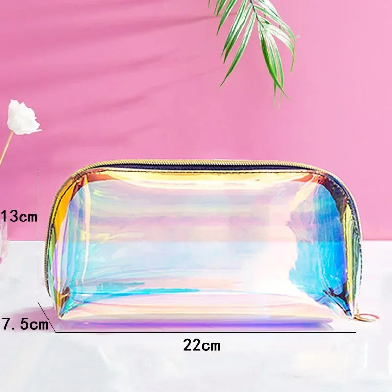 Clear PVC Laser Cosmetic Bag – Transparent Mini Makeup Pouch