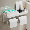 Aluminum Toilet Paper Holder with Storage Shelf | Bathroom