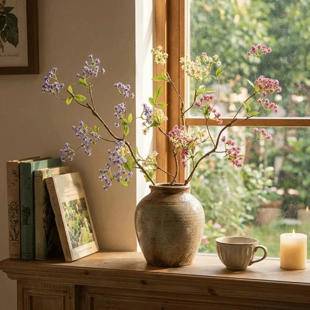Artificial Rose Vine Branch | Lifelike Faux Silk Flower 59cm