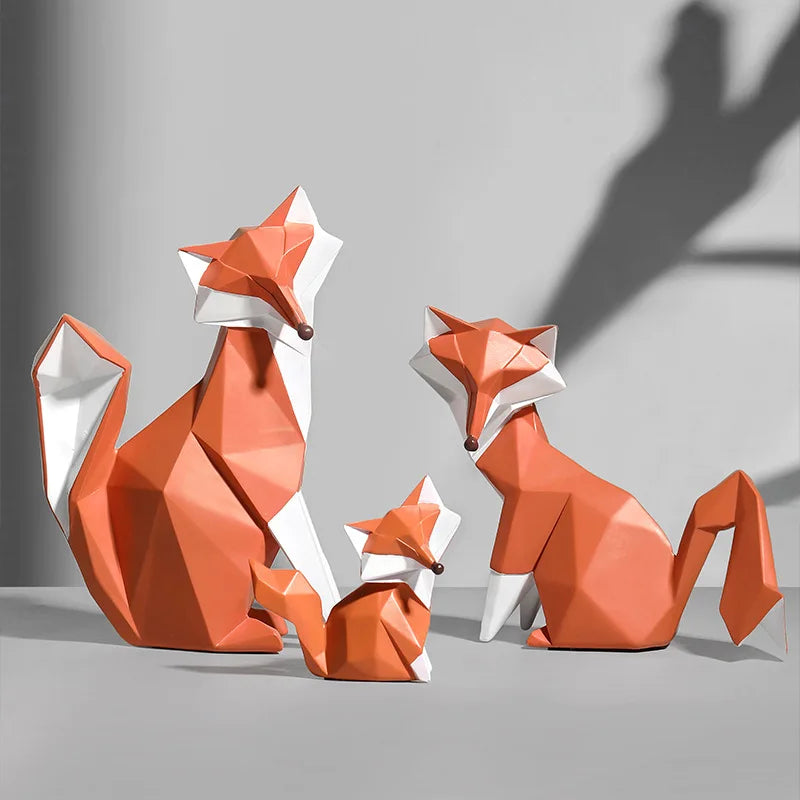 Simple Fox Light Luxury Baubles Modern Home Decoration Resin Crafts