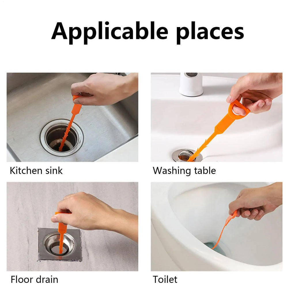 Drain Snake Hair Clog Remover – Flexible Sink Dredging Tool