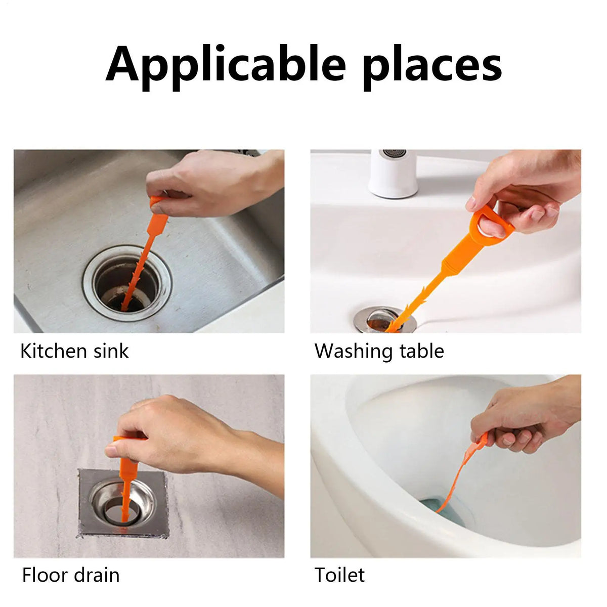 Drain Snake Hair Clog Remover – Flexible Sink Dredging Tool
