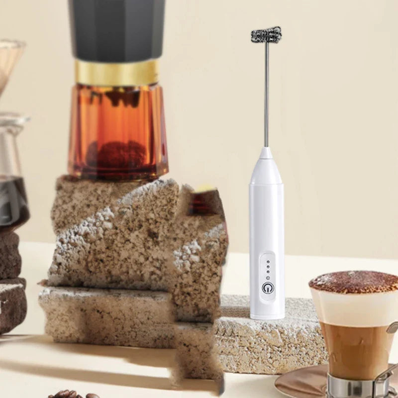 UPGRADED Electric Coffee Frother MILK Whisk+egg Beater MINI Food