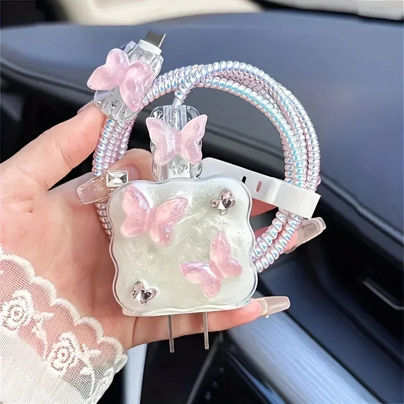 Butterfly Silicone Cable Protector for iPhone Fast Chargers