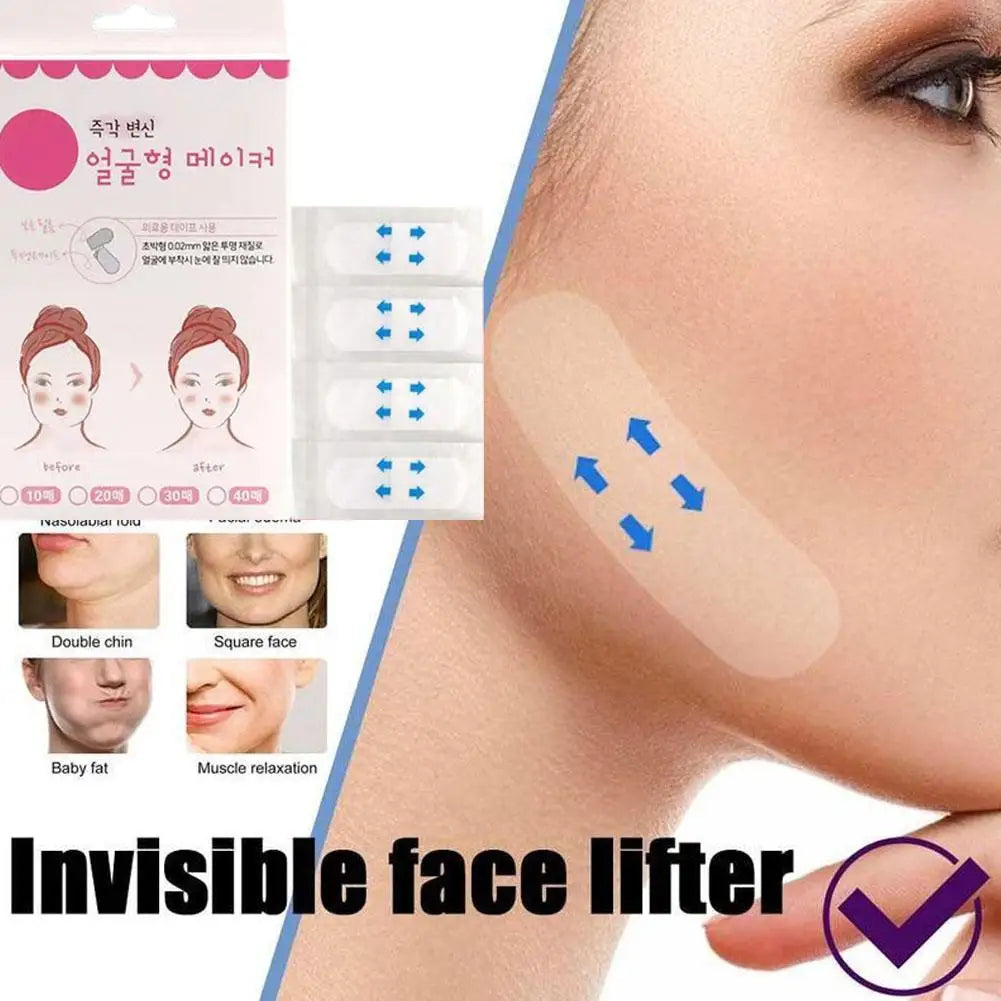 SADOER Invisible Face Lift Tape – 40 V-Shape Chin Patches