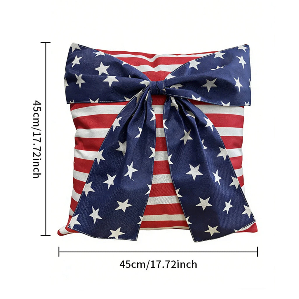 4th of July Patriotic Pillow Cover – Stars & Stripes Cushion