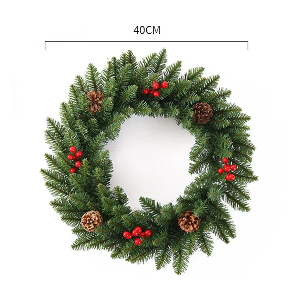 Artificial Christmas Pine Cone Wreath – 30 & 40cm Door Decor