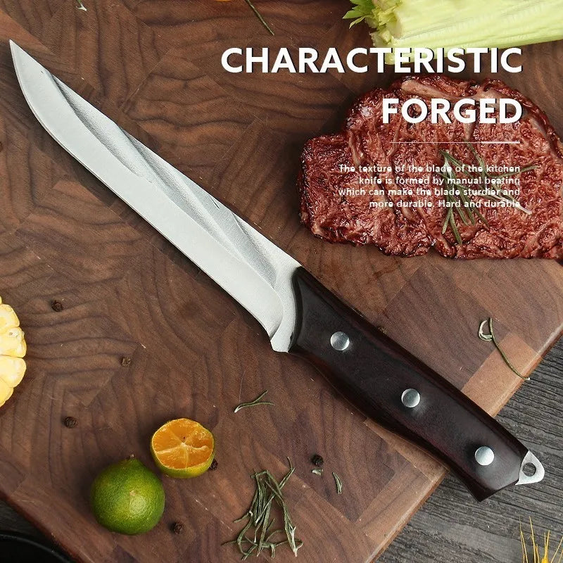 Forged Carbon Steel Boning Knife – Pro Butcher Kitchen Knife