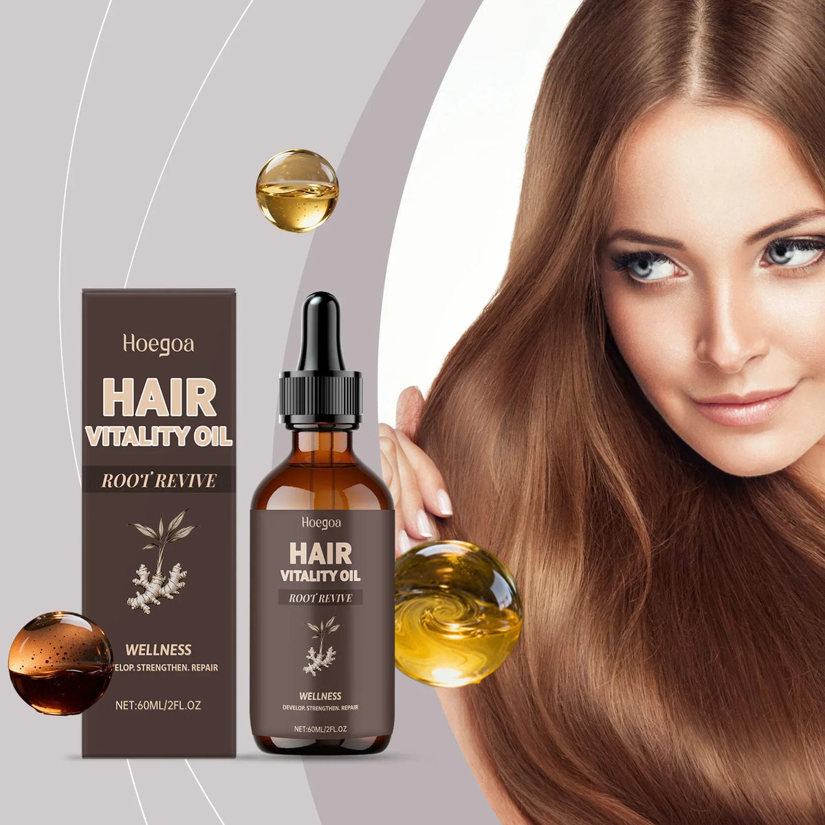 Argan Oil Hair Serum – Frizz Control, Repair & Shine