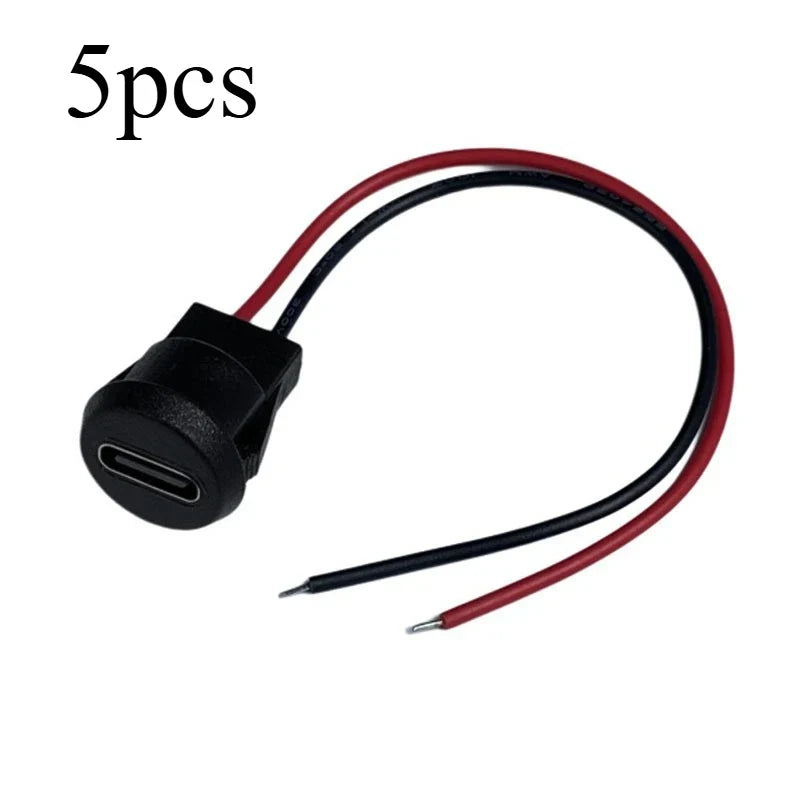 Waterproof USB-C Charging Socket – 2-Pin Fast Charge Port Jack