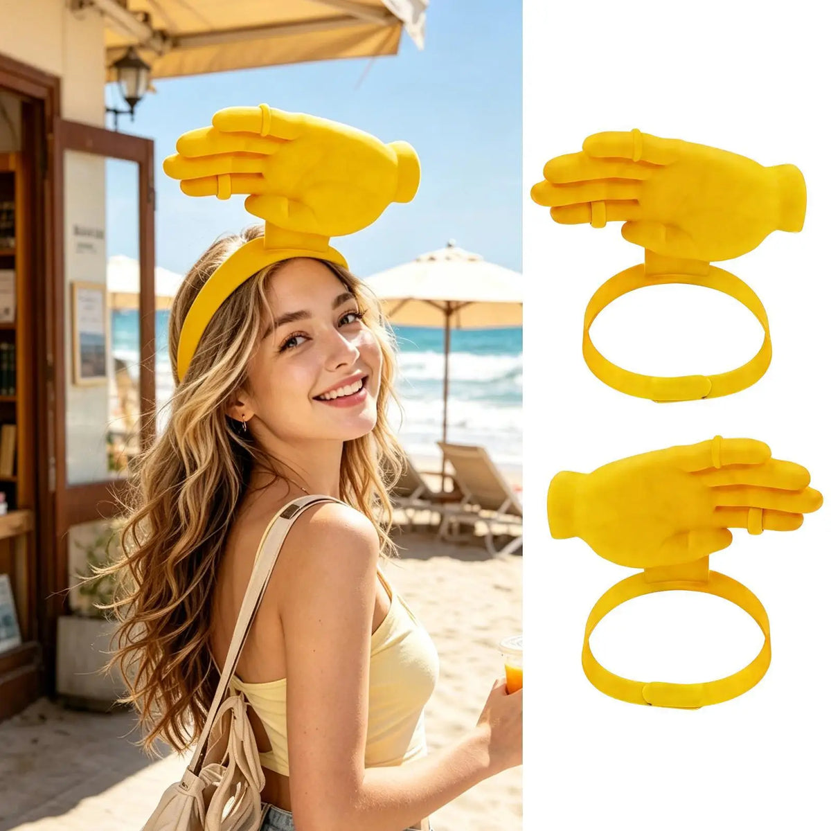 Novelty Hand-Shaped Sun Visor Hat | Funny Outdoor Headband