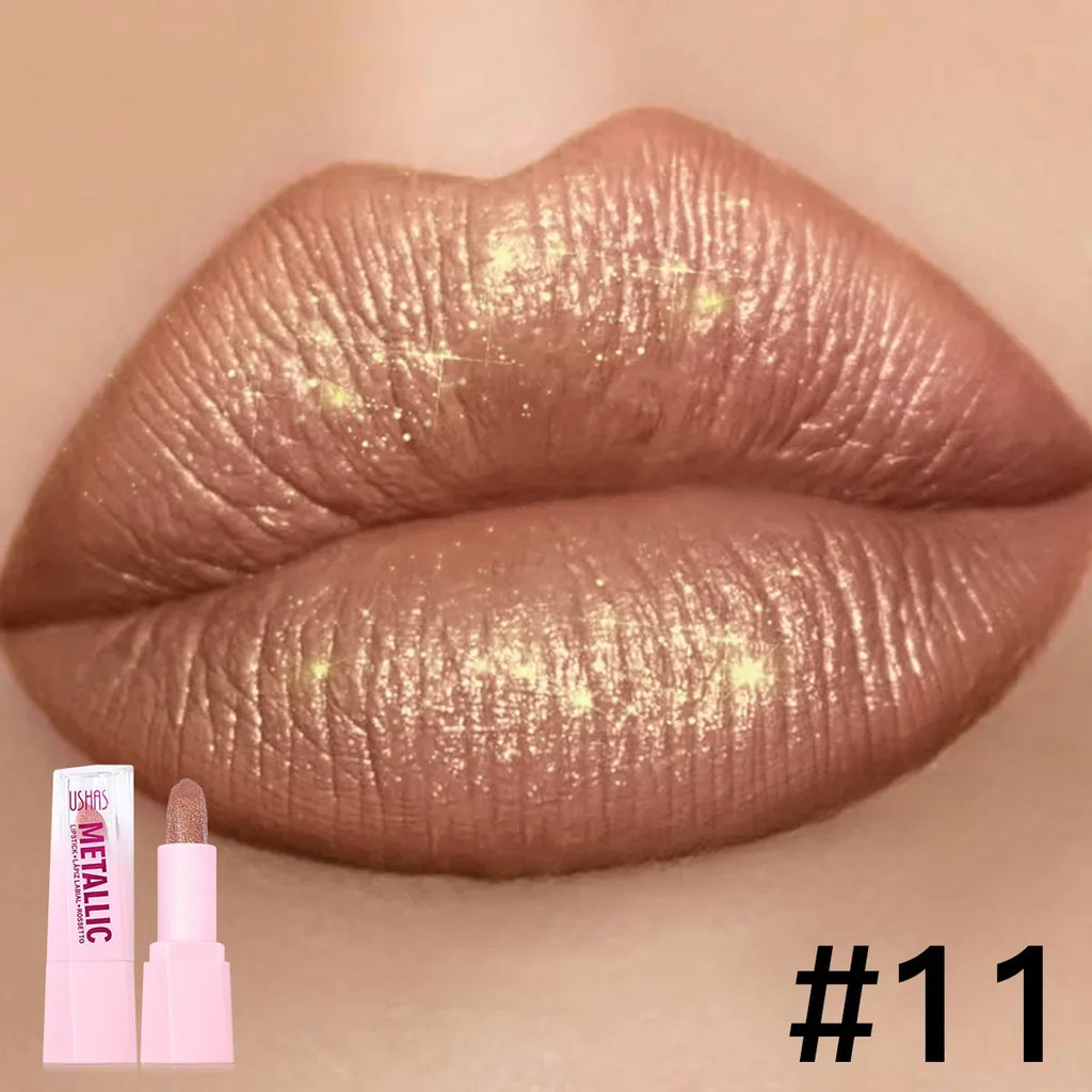 USHAS Pearlescent Matte Lipstick – Waterproof & Non-Stick