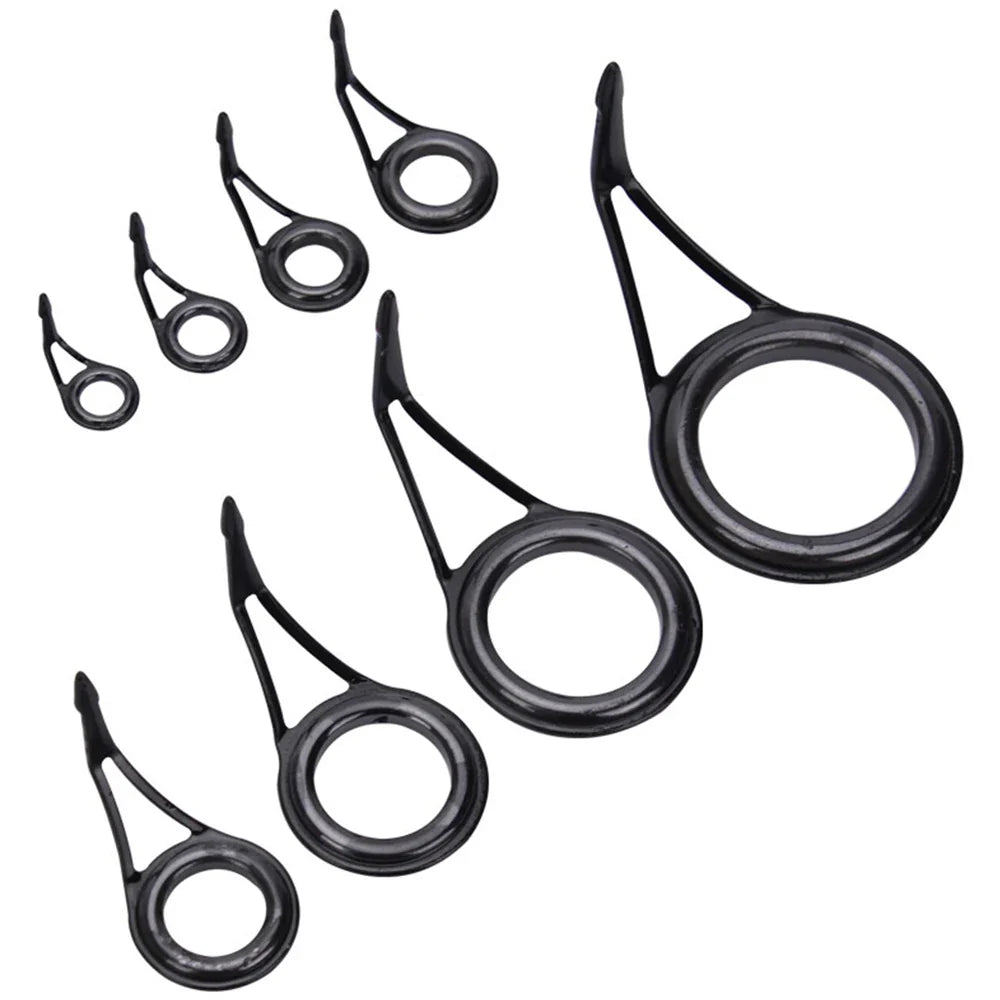 Stainless Steel Fishing Rod Guide Rings – 8 Sizes (6#–30#)
