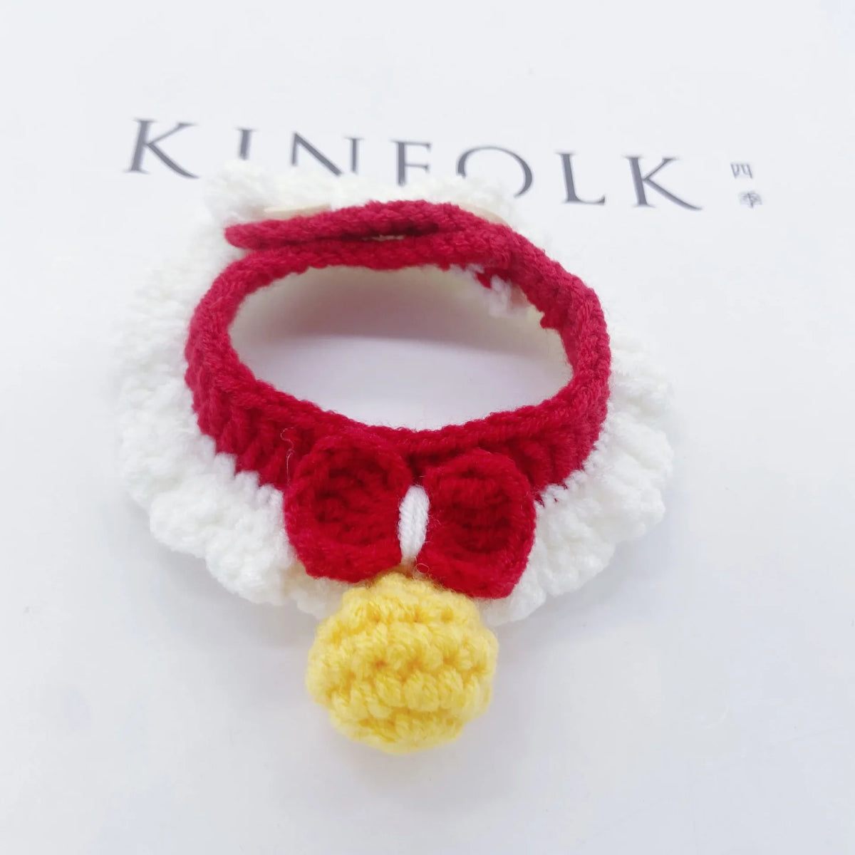 Cat Collar Hand-crocheted Silent Bell Pet Cute Accessories Taking