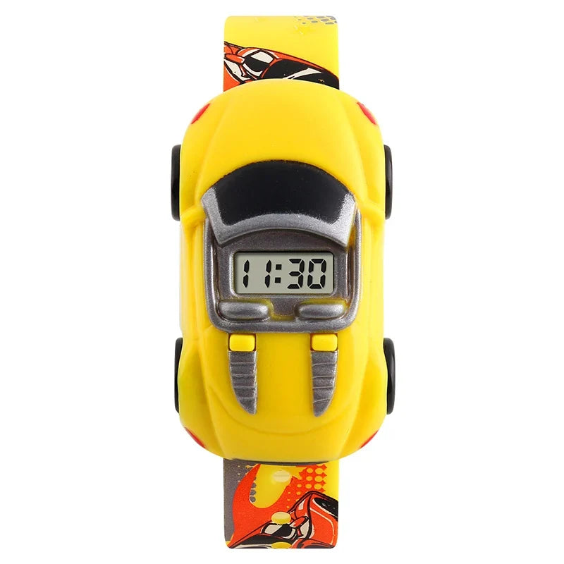 Kids LED Digital Sport Watch | Cartoon Car Wristwatch Gift