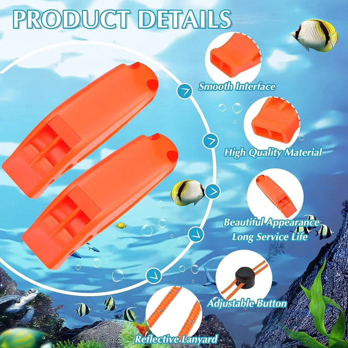 Emergency Whistles Lanyard Safety Kayak Life Jackets Lifeboats