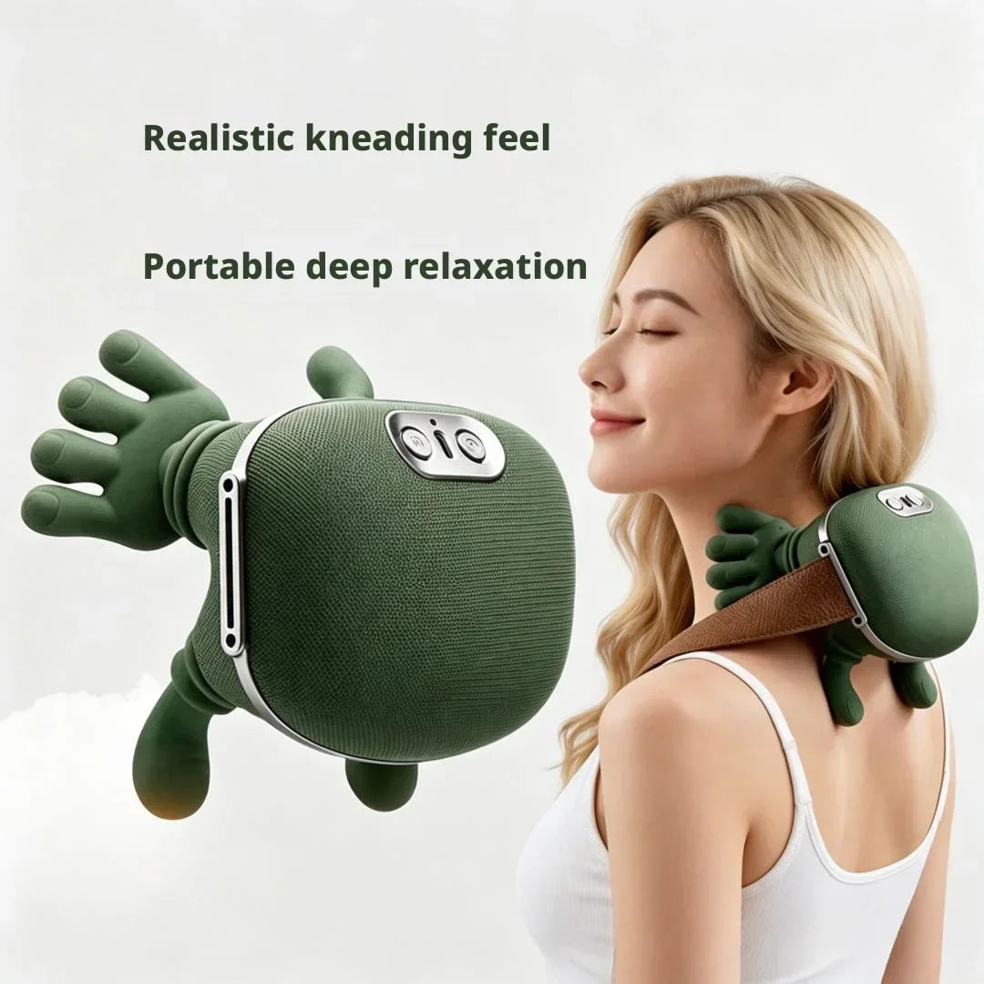 Portable Neck & Shoulder Massager – 4D Kneading Rechargeable