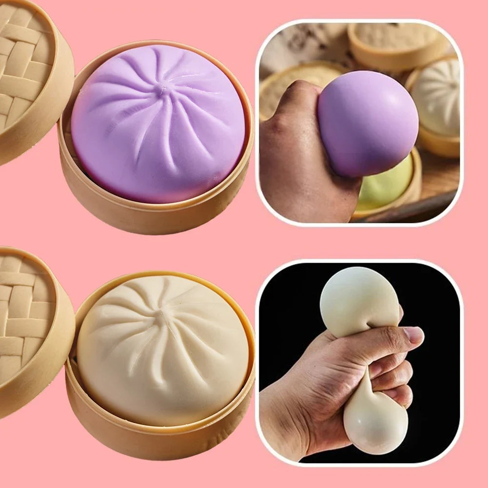 Steamed Bao Bun Squishy Slow-Rise Squeeze Fidget Toy | TPR
