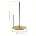 Gold Double Pole Paper Towel & Cling Film Holder Kitchen Rack