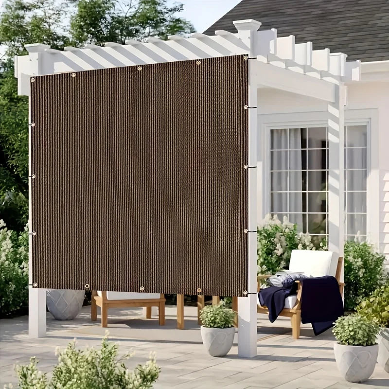 Outdoor Sun Shade Net – Brown HDPE UV Canopy | Multi-Size