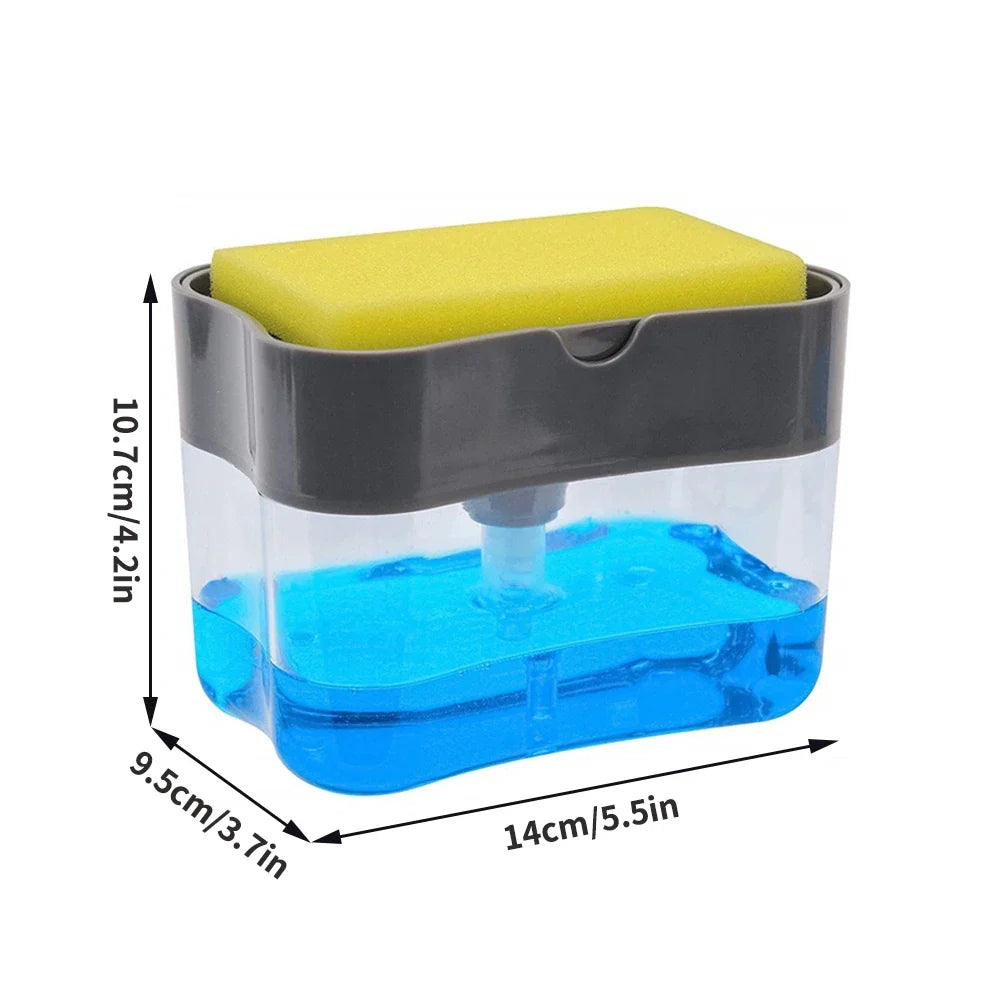Kitchen Soap Dispenser Box – One-Hand Press Pump | PP Plastic