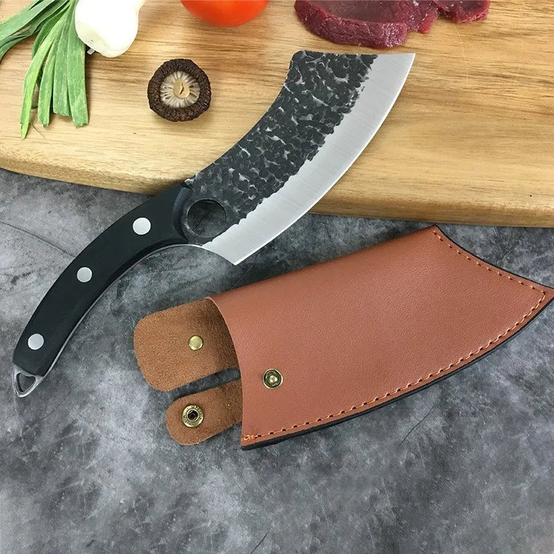 Forged Stainless Steel Chef Knife – Rosewood Handle Cleaver