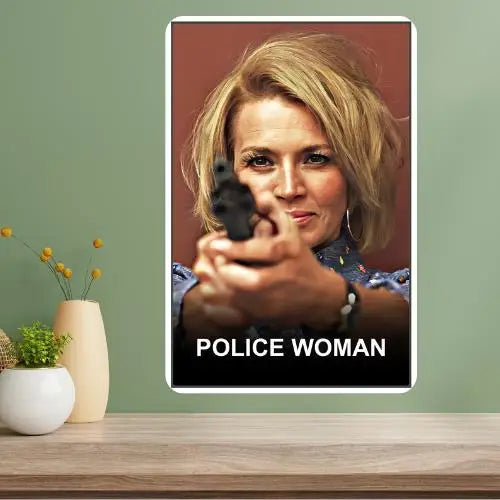 Police Woman Classic TV Show Metal Poster Sign | Retro Wall Art