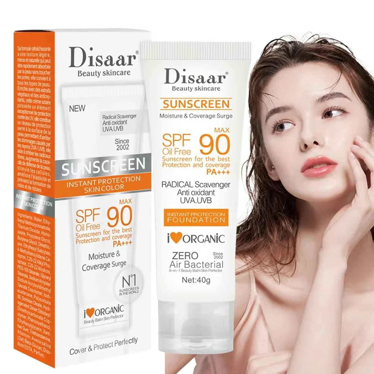Facial Body Sunscreen Waterproof SPF 90+UV Sun Cream Sunblock Skin