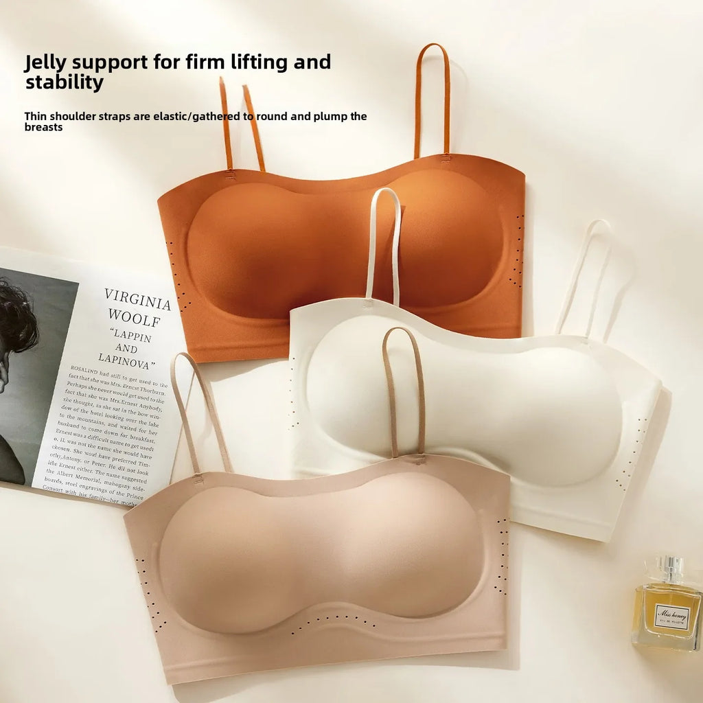 Seamless Wire-Free Push Up Bandeau Bra | Backless & Padded