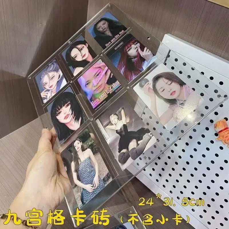 Acrylic 6 & 9 Grid Card Display Frame | Desktop Standing Sign