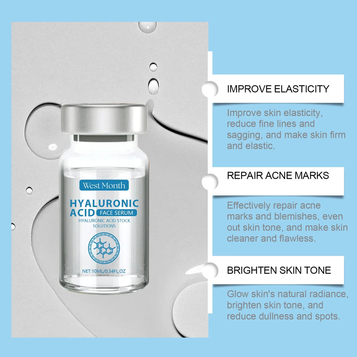 Hyaluronic Acid Face Serum – Hydrating & Pore Minimizing