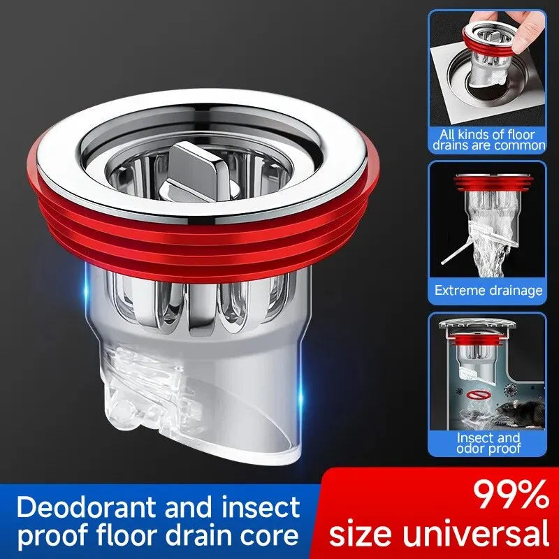 Brass Floor Drain Valve Core – Odor Seal & Backflow Preventer