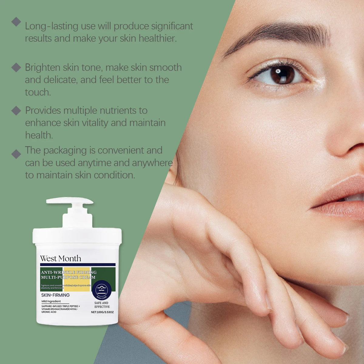 WEST MONTH Firming Face Cream – Moisturizing & Smoothing 100g