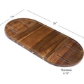 Large Semi-Circular Wood Chopping Board & Serving Tray 33×66cm